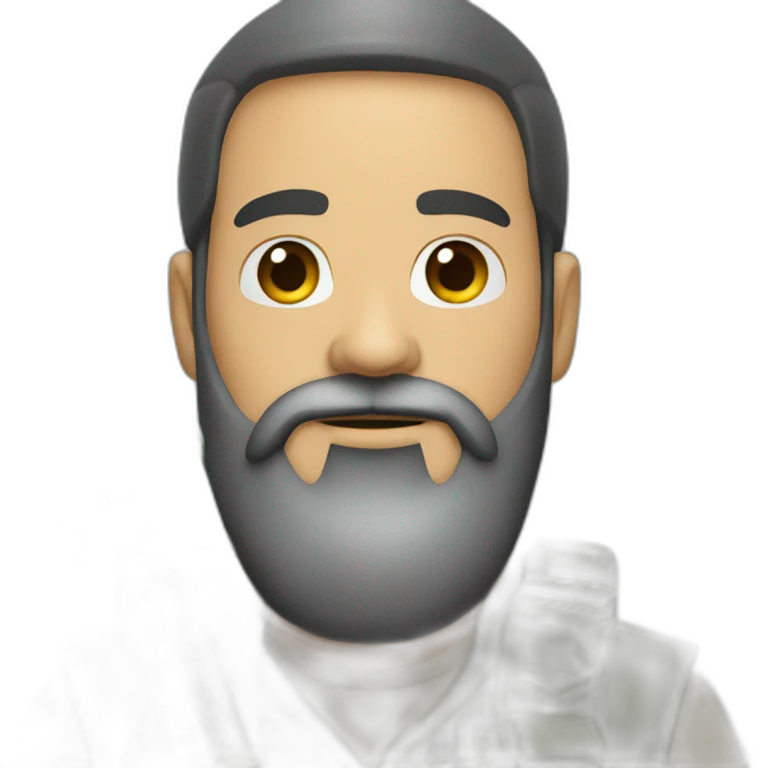 Guy, black beard with fishing emoji