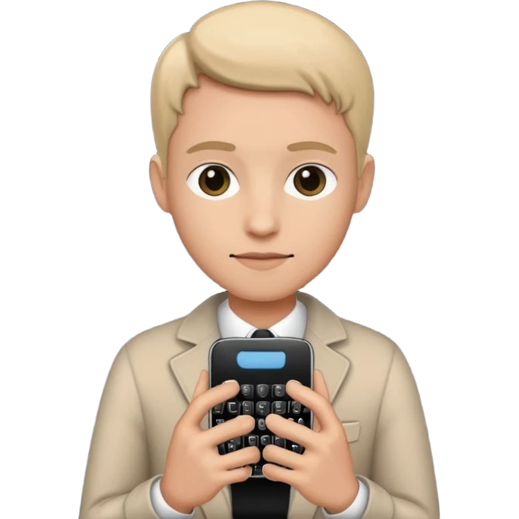 create an realistic emoji image of a phone which showing typing emoji