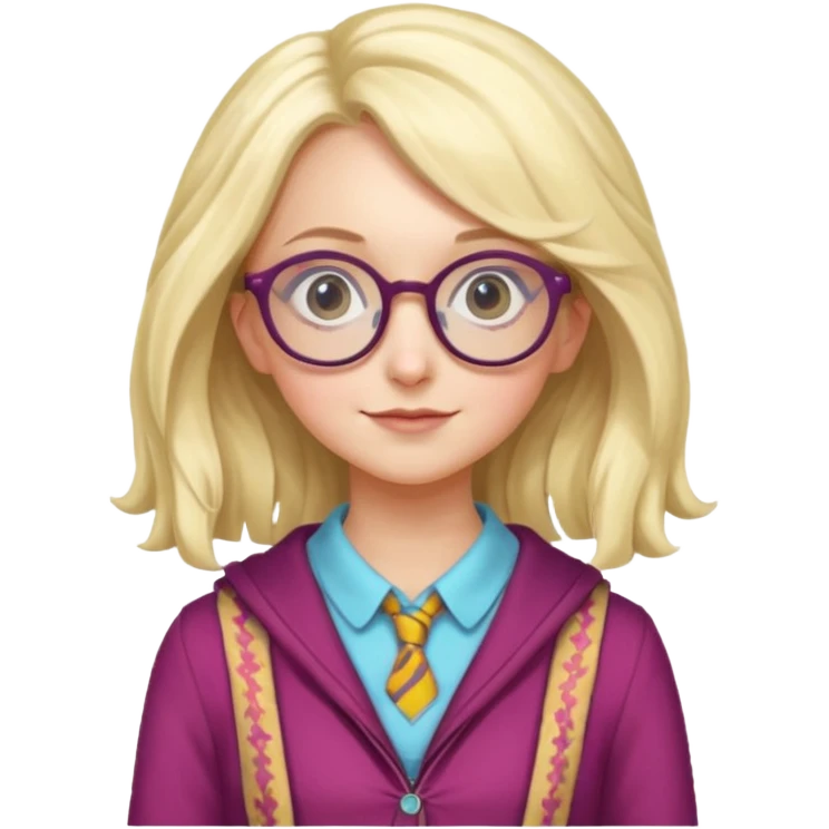 Luna Lovegood in her glasses emoji