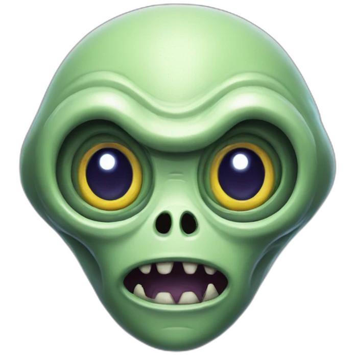 alien with a scared face futuristic roguelike rpg style inspired by hearthstone emoji