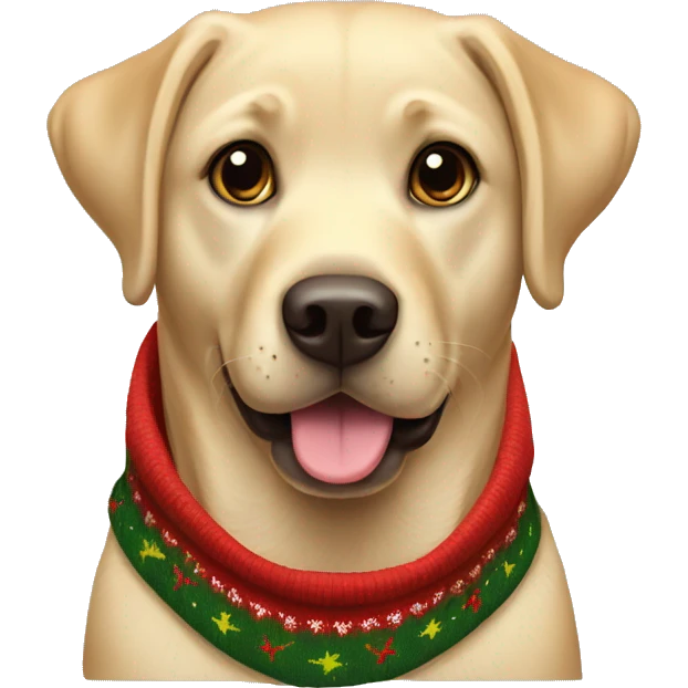 labrador wearing christmas sweater  emoji
