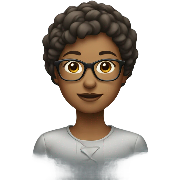 A girl with glasses  emoji