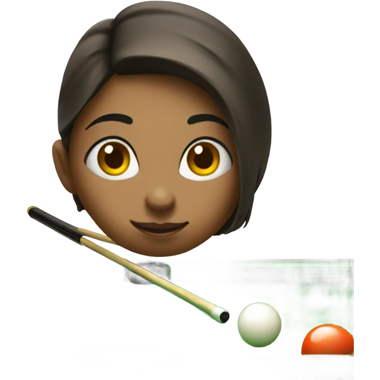 Girl playing billiards  emoji