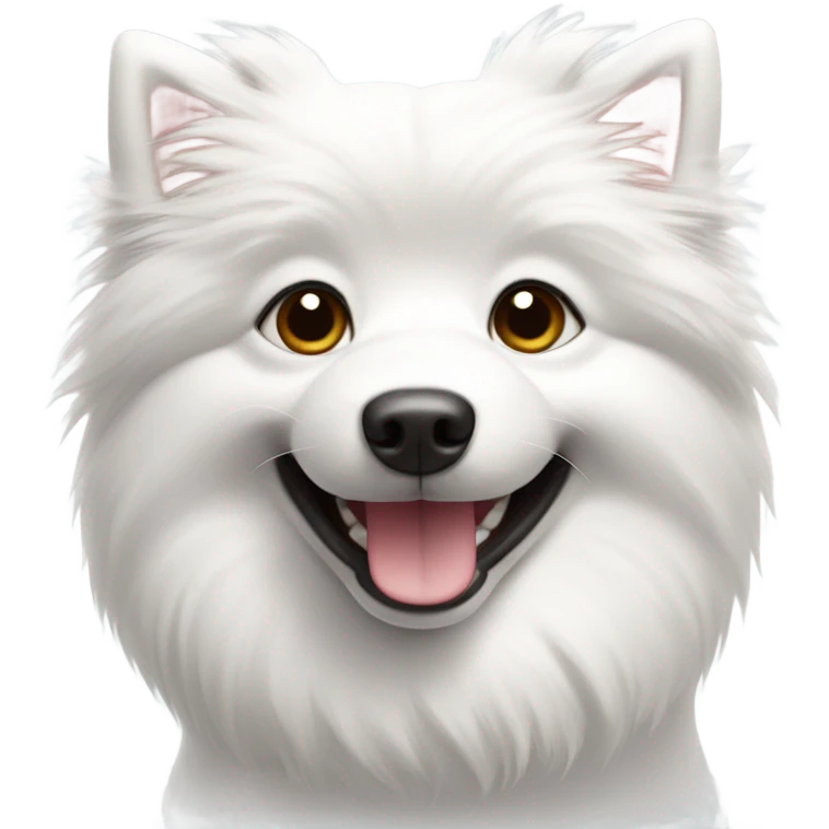 japanese spitz smiling emoji