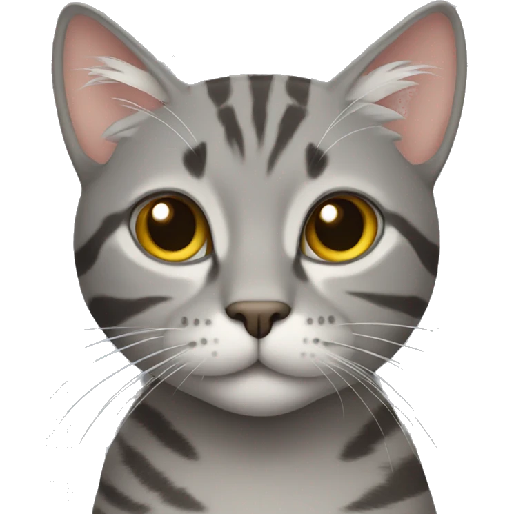 gray tabby cat emoji