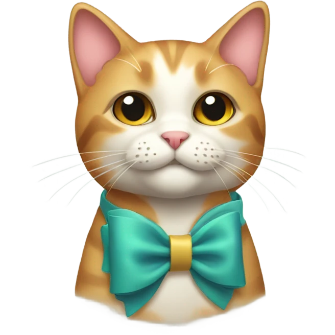 Cat with a bow emoji