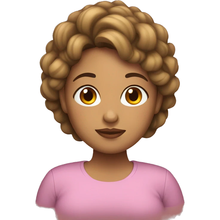 Mujer gordita con le tes pelo negro  emoji