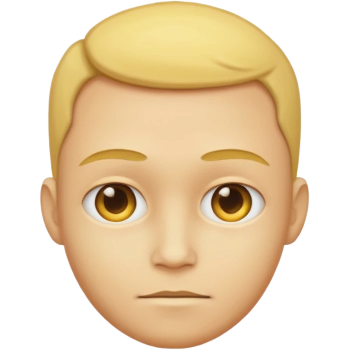 Big head with yellow skin, Half body. emoji