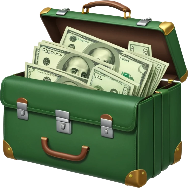 деньги торчащие из портфеля emoji