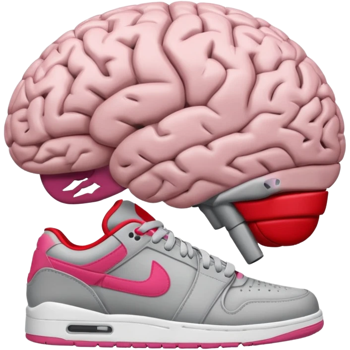 A Brain with jordans on emoji