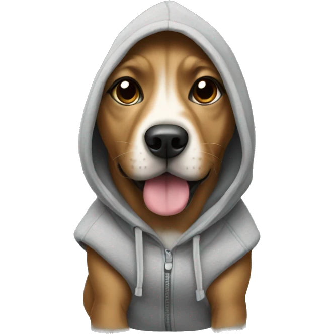 dog wearing a hoodie emoji