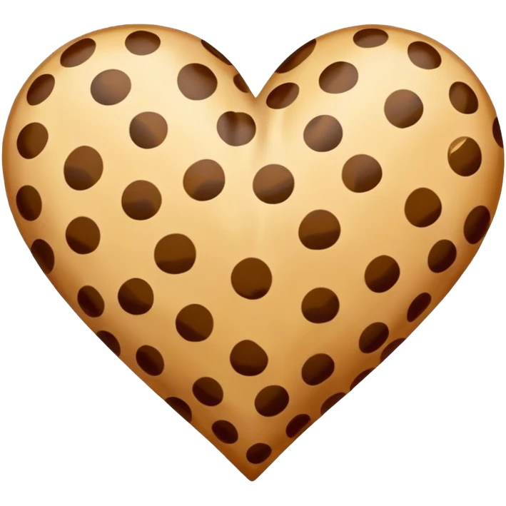 cheetah print heart  emoji