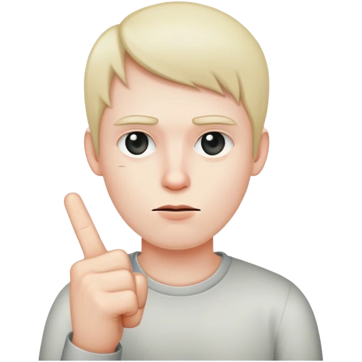 straight face middle finger  emoji