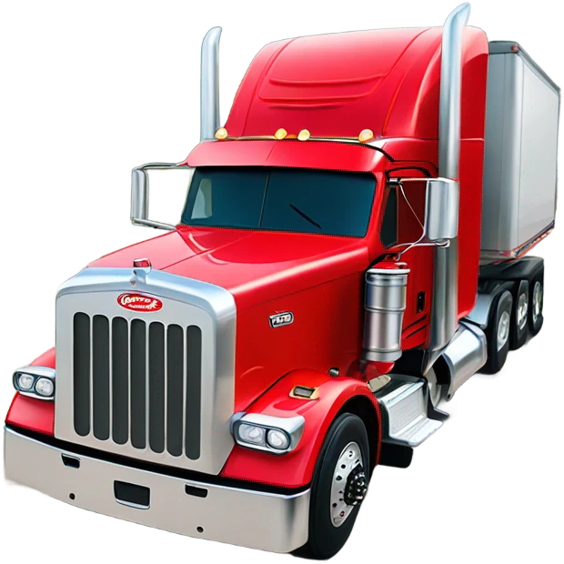 Peterbilt 389 red with stand up  emoji