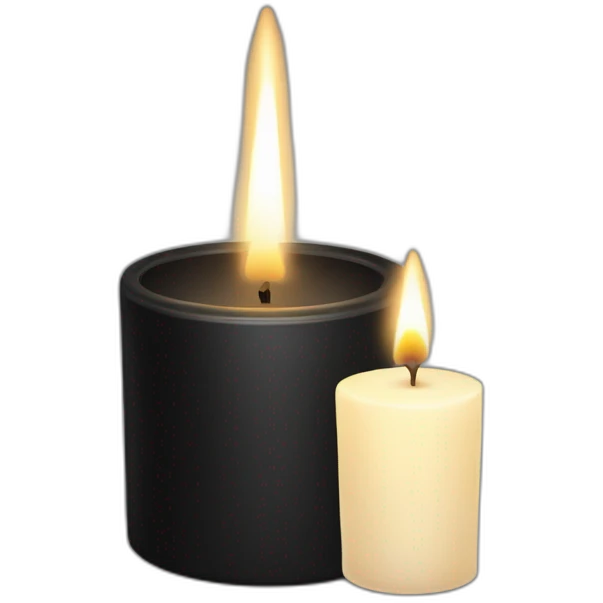 candle in a black jar emoji