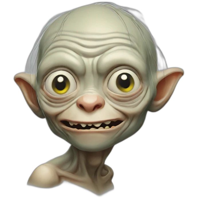 Gollum qui fait un bisou emoji