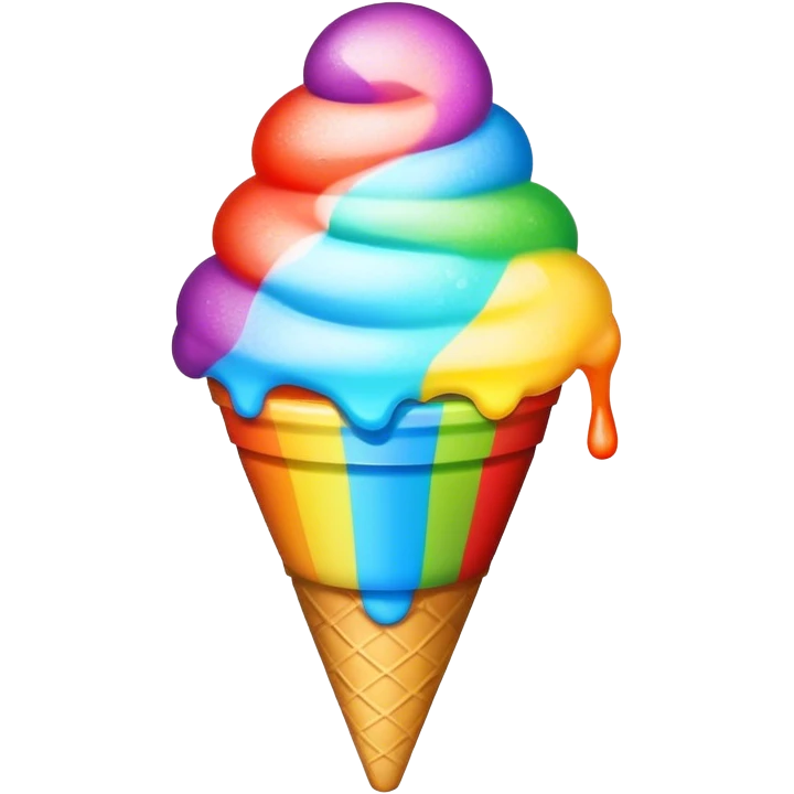 Rainbow snow cone emoji