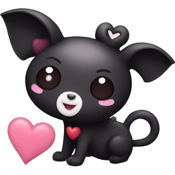 kuromi with a heart emoji
