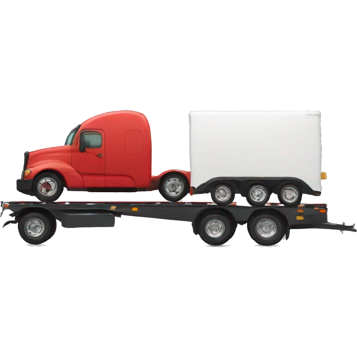 Car hauling trailer emoji