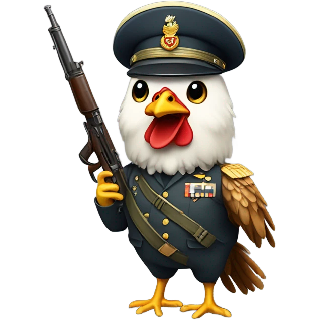 Chicken soldier  emoji