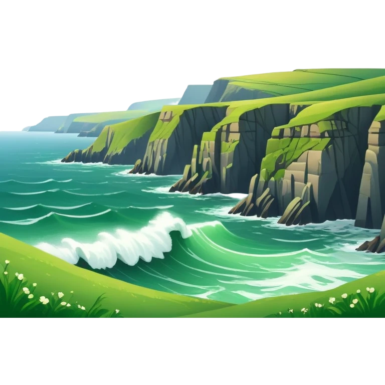 Cinematic realistic landscape of the coast of Ireland emoji