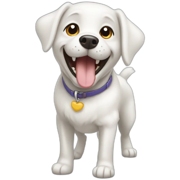 happy-white-dog emoji