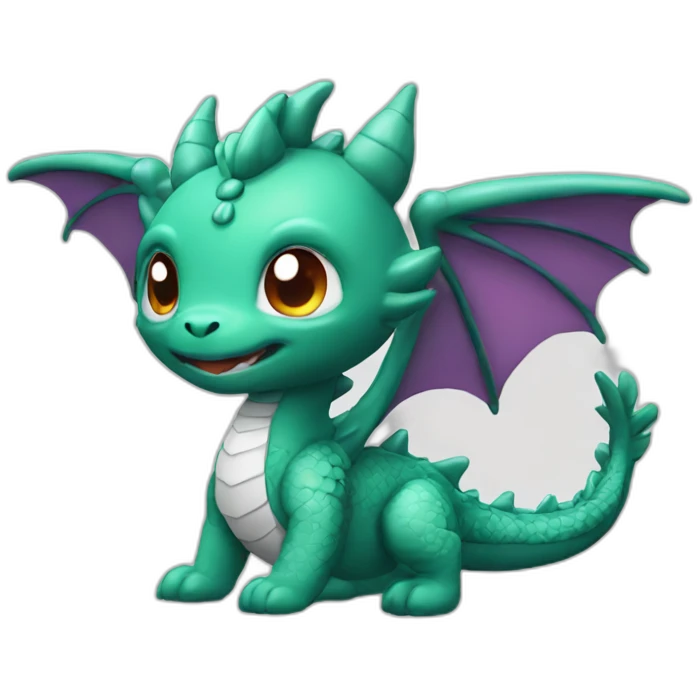 Cute dragon starship Orient to the moon emoji