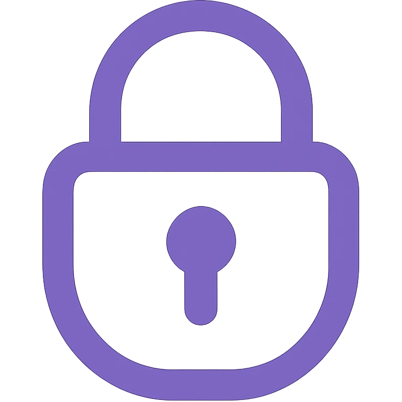 purple lock emoji