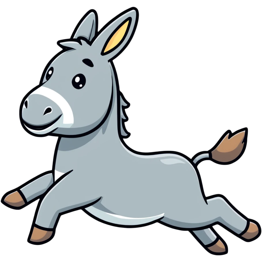 donkey flying in the air emoji