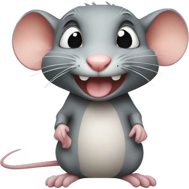 Mischievous rat emoji