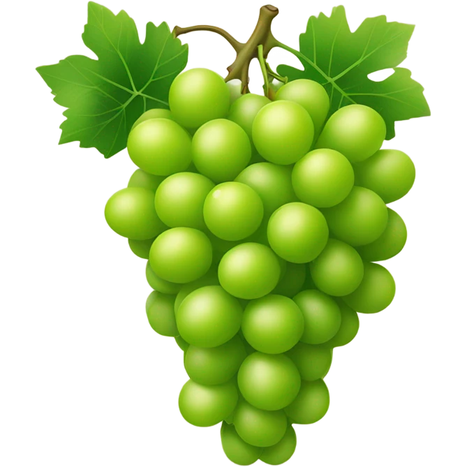 Bunch of green grapes with smiles on every grape emoji
