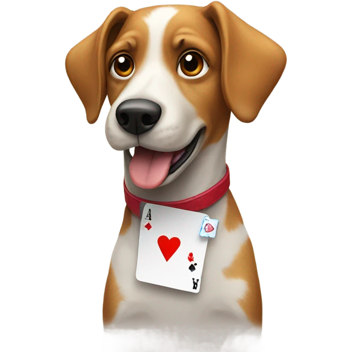 Dog with poker chips  emoji