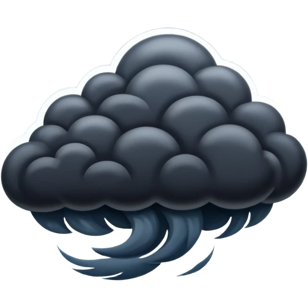 sky full of dark clouds with windy background  emoji