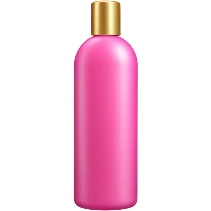 a pink bottle of shampoo with a gold top. OGX across on the bottle emoji