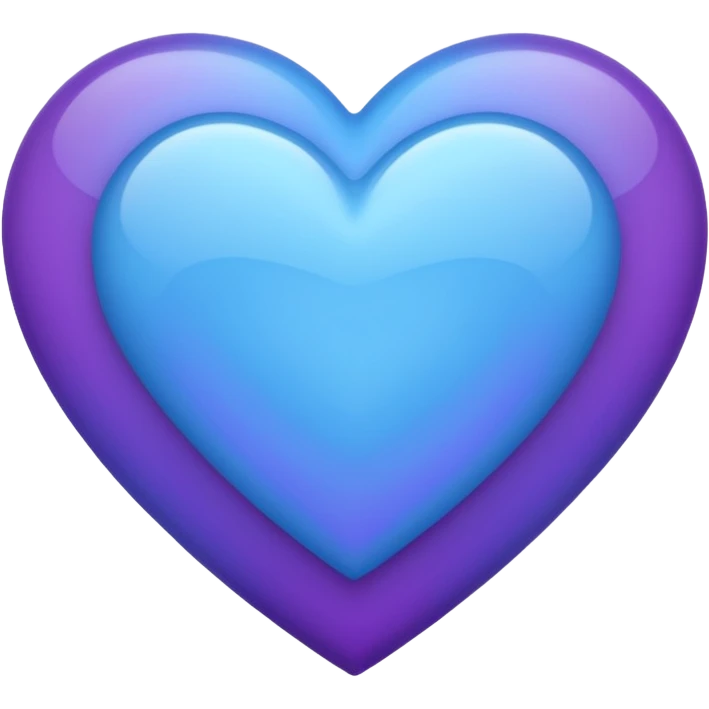 Mixed blue and Purple Heart emoji