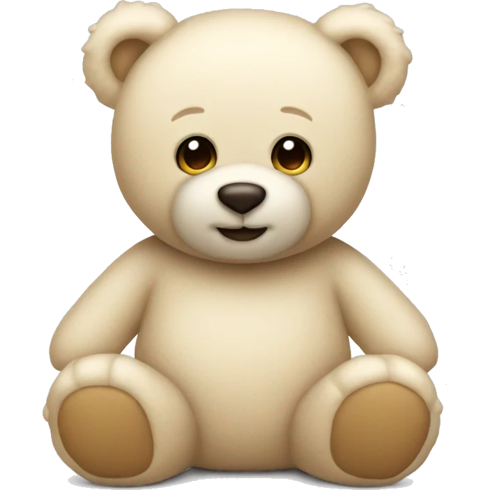 Cream colored teddy bear  emoji