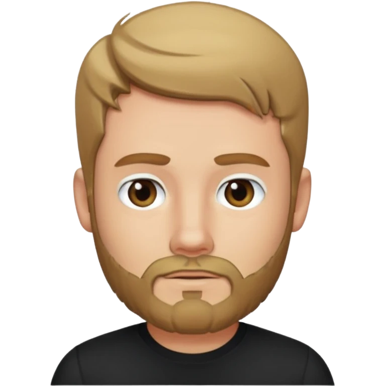 8-BitRyan with dark blonde hair and thin buzz beard, black shirt emoji