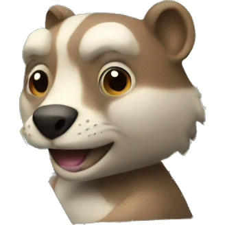 Animal takes a driving in the car  emoji