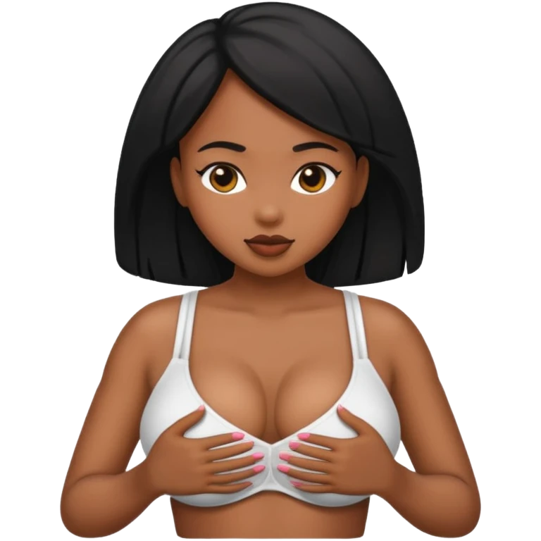 Boobs black girl emoji