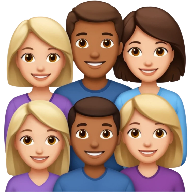 one guy and 4 girls emoji