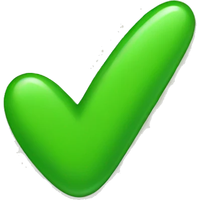 Green verified tick emoji