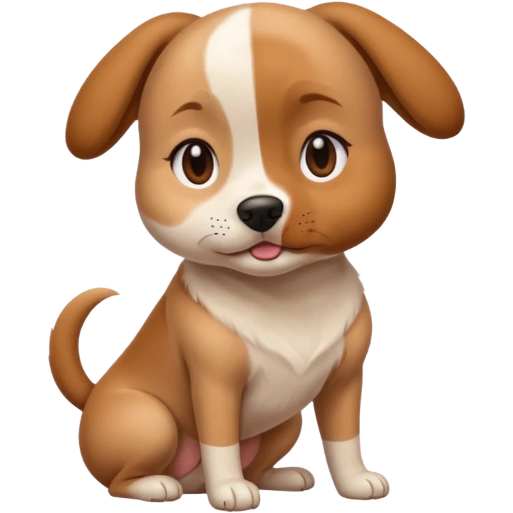 Naked woman in doggy pose, front view  emoji