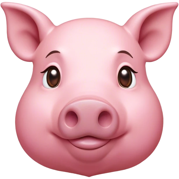 Cinematic Noble Pig Portrait Emoji, Poised and regal, with a stout, robust build and a smooth, well-groomed rosy-pink hide, deep-set soulful beady eyes, Simplified yet sharp and sophisticated features, highly detailed, glowing with a soft, dignified glow, high shine, intelligent and determined, stylized with an air of barnyard nobility, focused and attentive, soft glowing outline, capturing the essence of a watchful and confident pig, so majestic it feels as though it could trot out of the screen with effortless authority! emoji