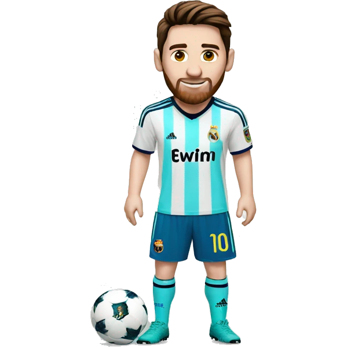 Messi with a real madrid kit emoji