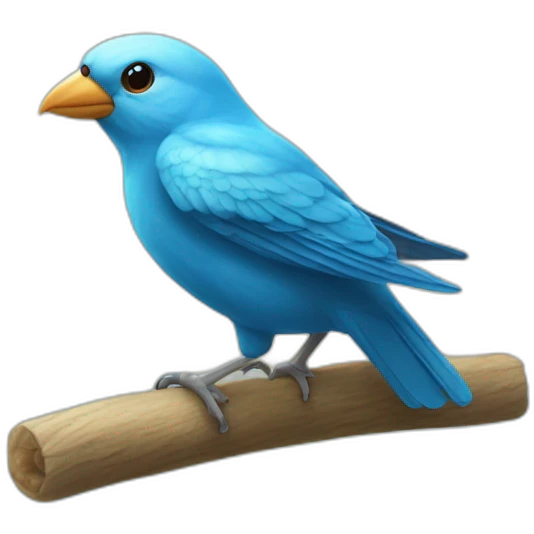 Agapornis azul jugando emoji