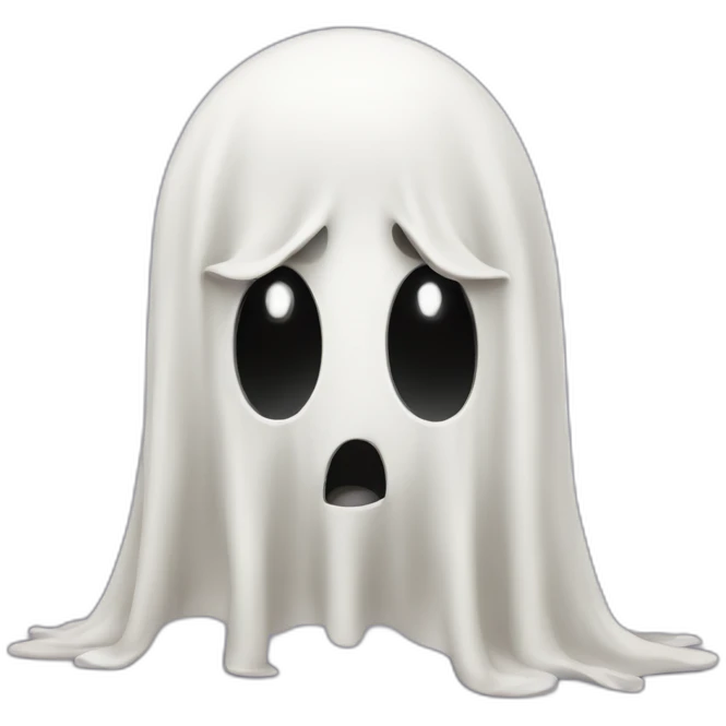 spooky ghost scared of spaghetti emoji