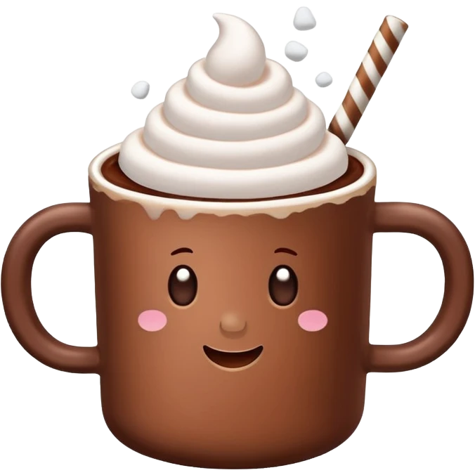 hot cocoa with marshmellows emoji