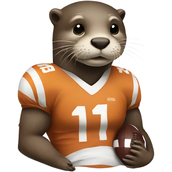 Otter with football jersey  emoji