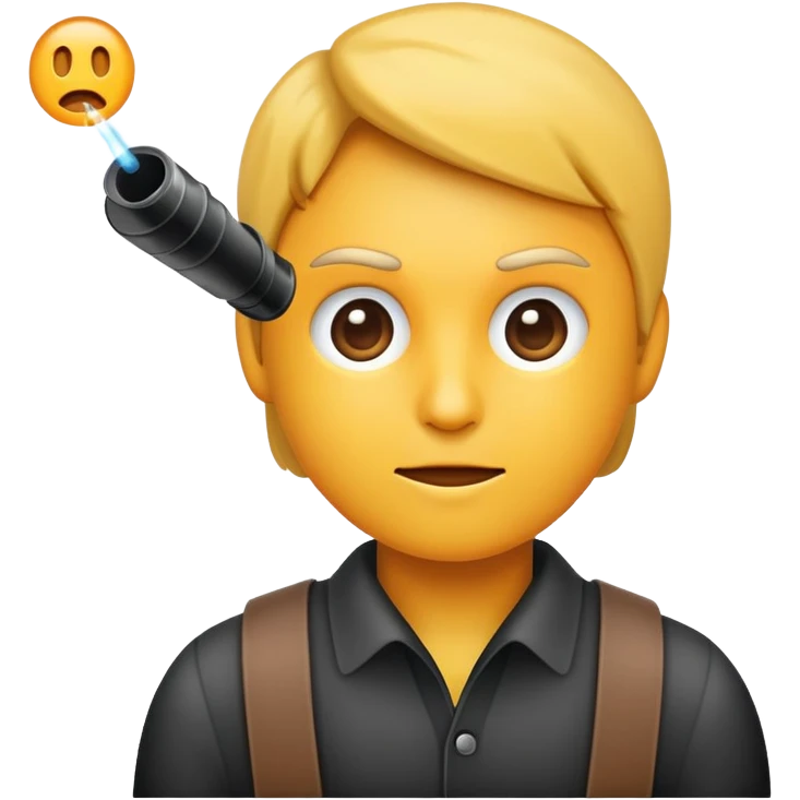 Emoji person shooting head emoji