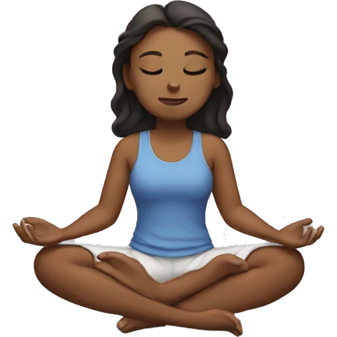 Girl that meditate emoji